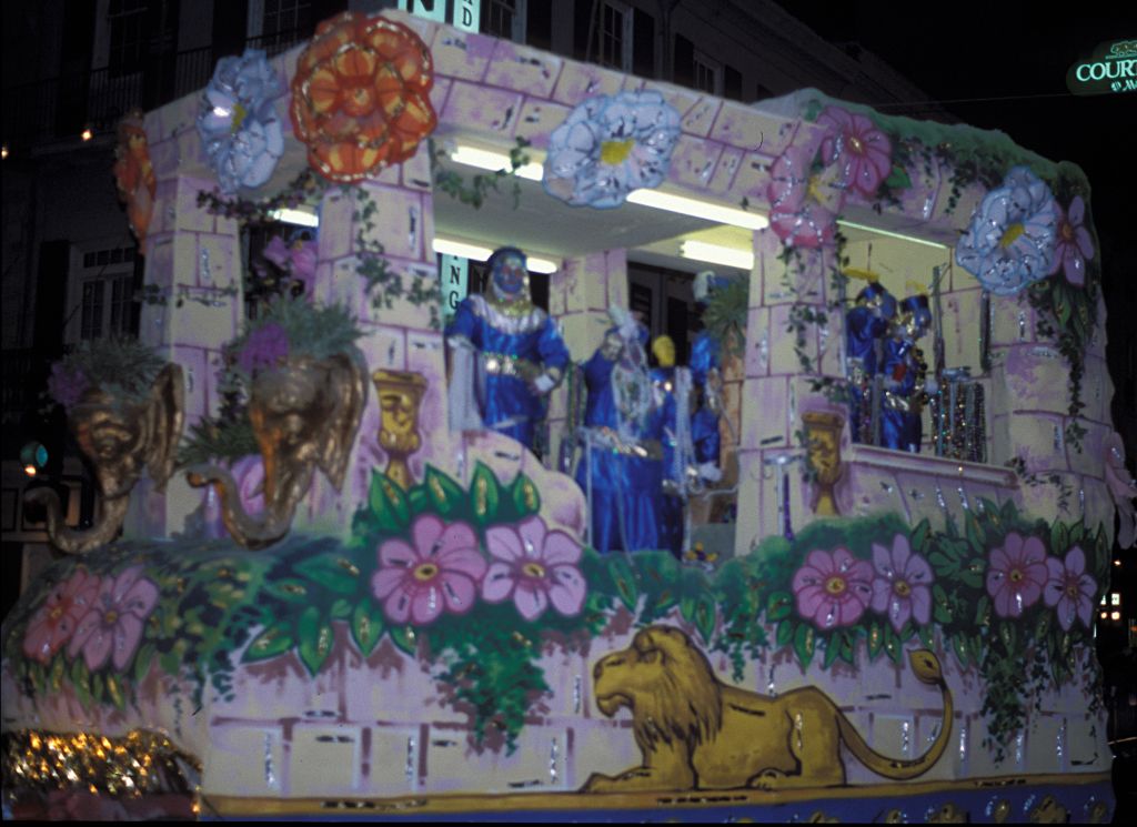 Mardis Gras: Parade at night