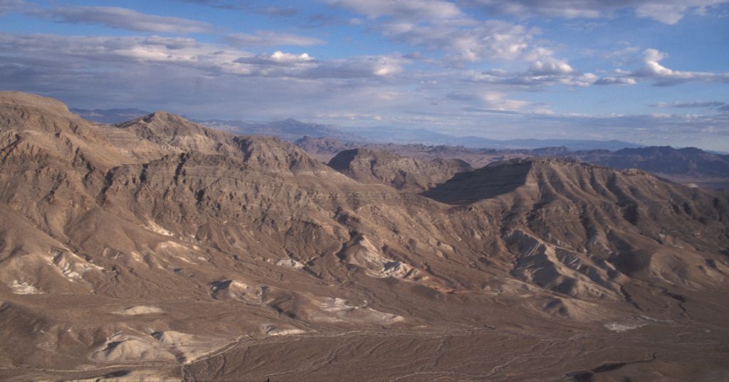 Caves in hills silver mine