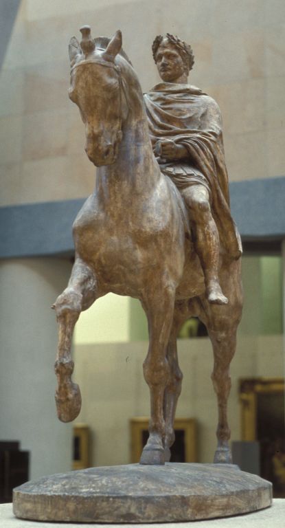 Statue of a roman on a horse