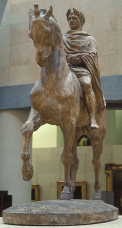 Statue of a roman on a horse