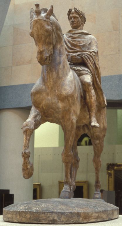 Statue of a roman on a horse