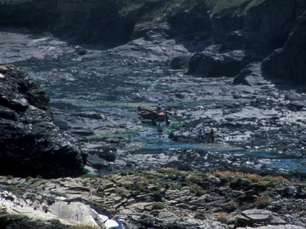 Tractor, boat, valley