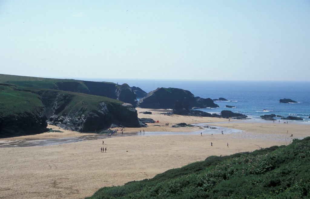 View across beach