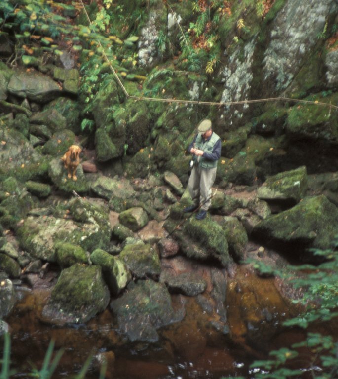 Fly fishing at River North Esk