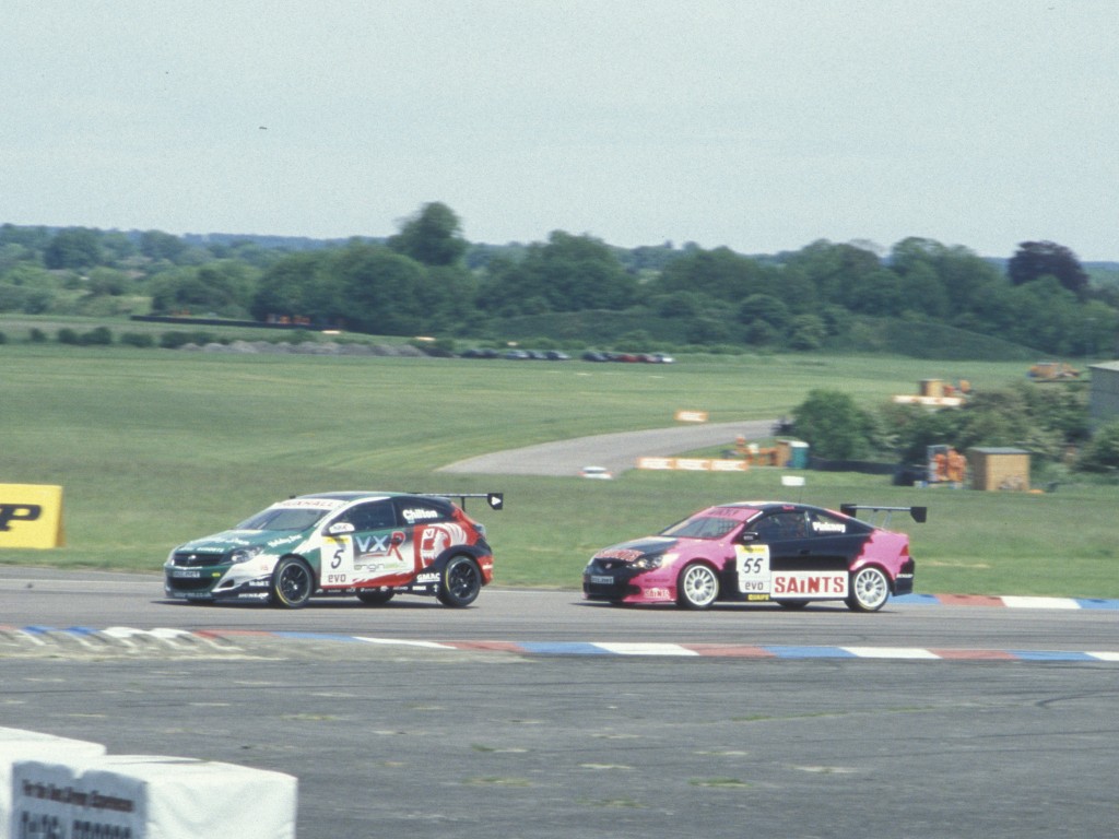 Thruxton, BTCC Tom Chilton (VxRacing) and Dave Pinkney (Motorbase Performance)