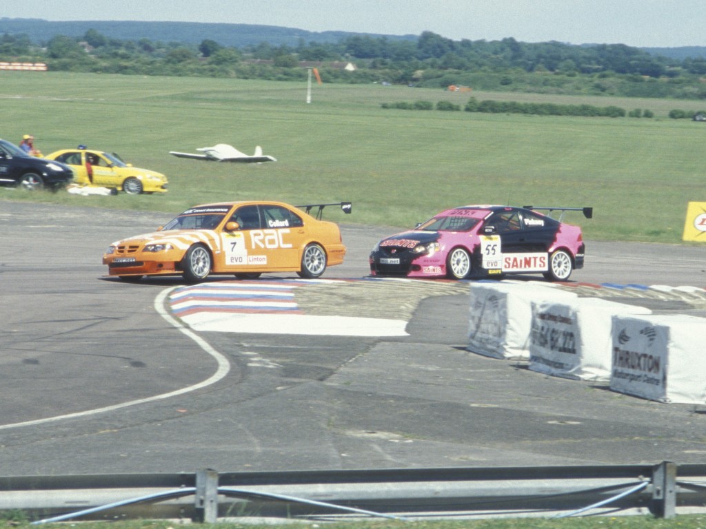 Thruxton, BTCC Rob Collard (Team RAC) and Dave Pinkney (Motorbase Performance)