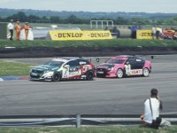 Thruxton, BTCC Tom Chilton (VxRacing) and Dave Pinkney (Motorbase Performance)