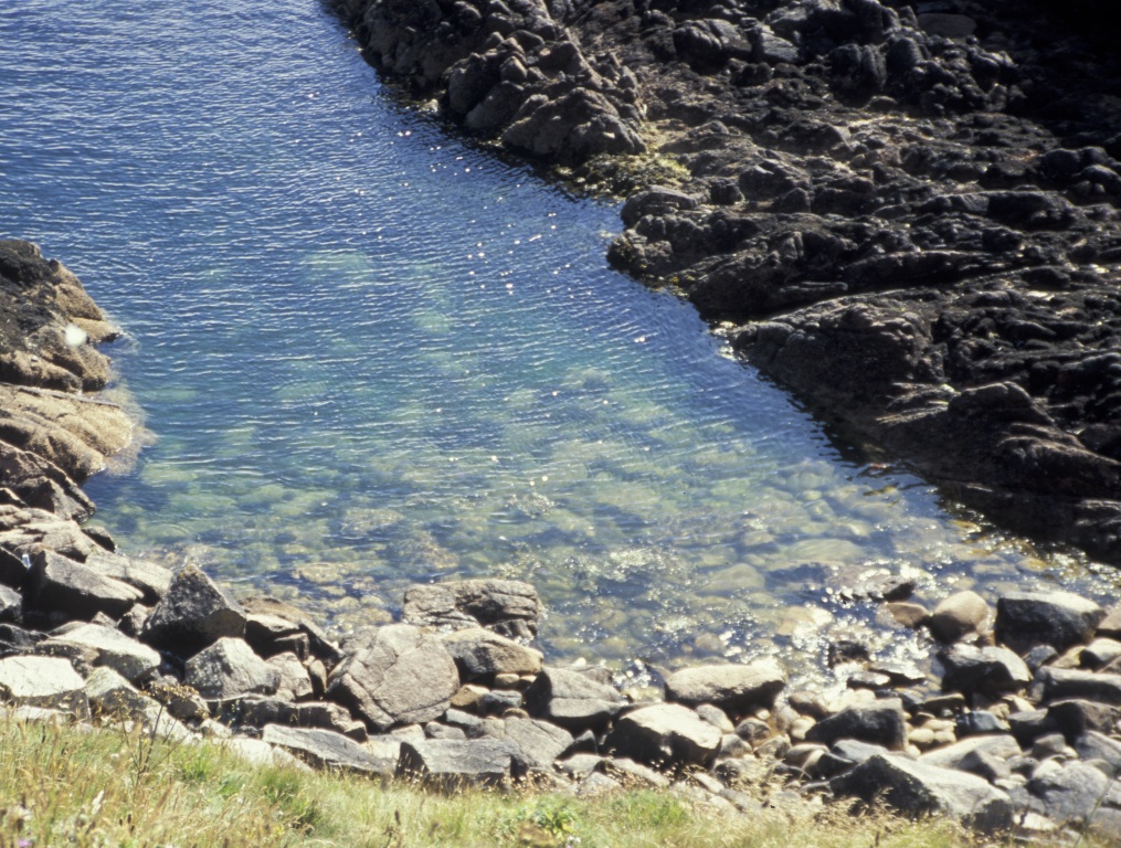 Rocks in water near Slains Castle