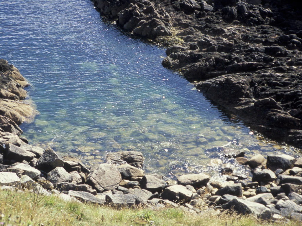 Rocks in water near Slains Castle