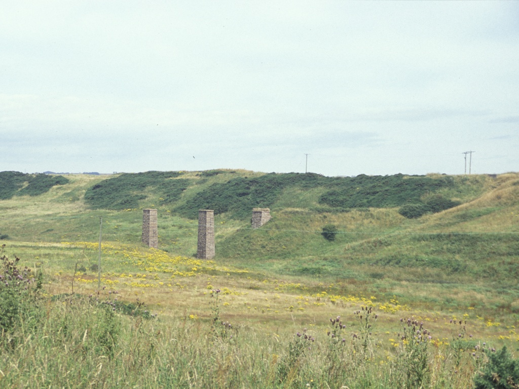 Old railway bridge ruins at Cruden Bay