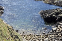 Rocks in water near Slains Castle