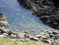 Rocks in water near Slains Castle