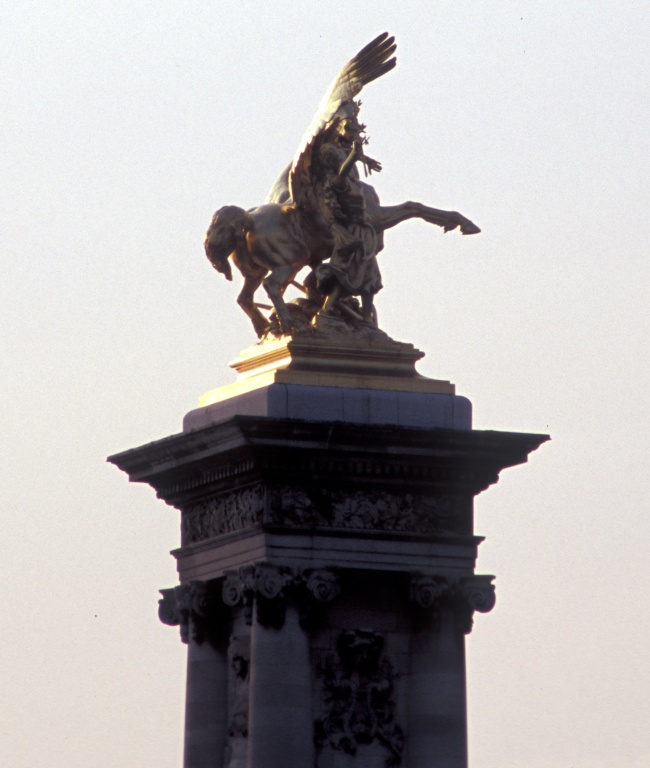 Statue On Alexander III Bridge