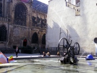 Sunlight on fountain